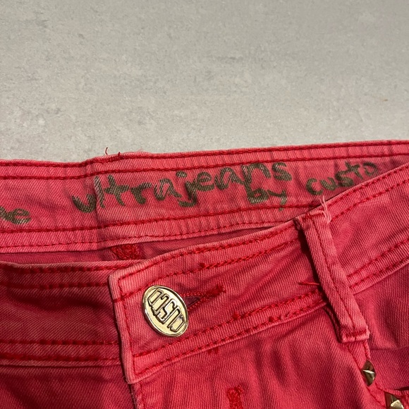 Custo Barcelona Red Studded Jeans - Picture 3 of 5